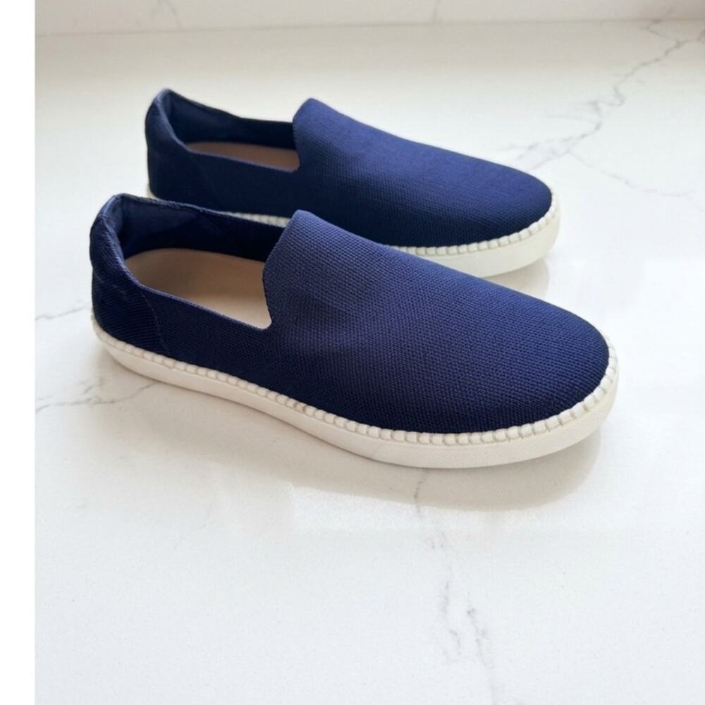 Easy Spirit Sepresley2 Navy Knit Slip On Sneakers Shoes Women's Size 10W